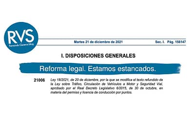 Reforma legal. Estamos estancados.